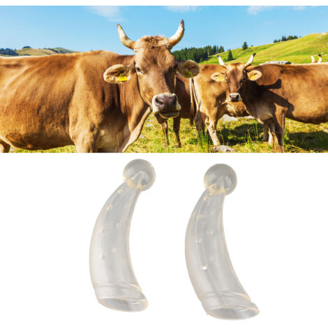 Silikon-Hornschutz für Rinderköpfe, Paar Kopfschützer, strapazierfähiges Gel-Silica-Material, einfache landwirtschaftliche Ausrüstung, Größe 24 cm [Landwirtschaftliches Produkt, Silikon, Rinderhornsch (1/5)