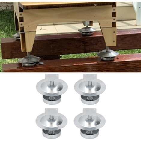 [Bienenkorbförmige Füße] [Ameisenabweisend] [Set mit 4 Füßen + Sockel] [Edelstahl]