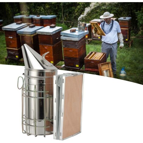 Komplettes Imker-Starterset mit Rahmenklammern, Gebläse, Bienenbürste, Königinnenklammer, Schaber und Drahteinbettungswerkzeugen für 10 professionelle Imkerwerkzeuge aus Kunststoff, Edelstahl und Holz