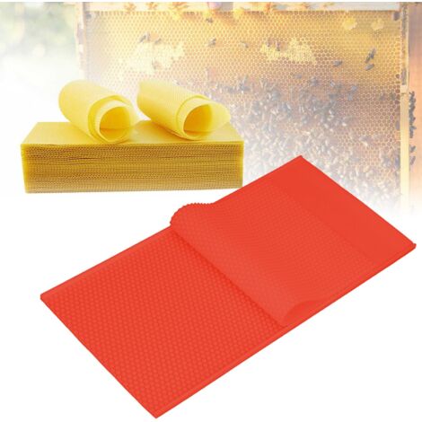 Manuelle Mittelwandpresse 5,4 mm  Silikonform 41,3 x 20,5 cm, rot  2 Stück  für die Selbstimkerei