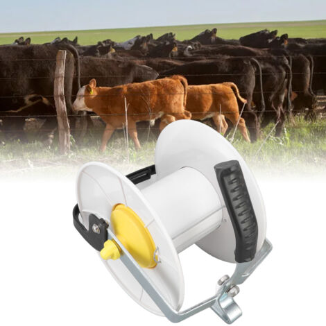 MLD 0052 Manuelle elektrische Drahttrommel mit 3:1 Übersetzung und hochfestem ABS für Landwirtschaft und Weide