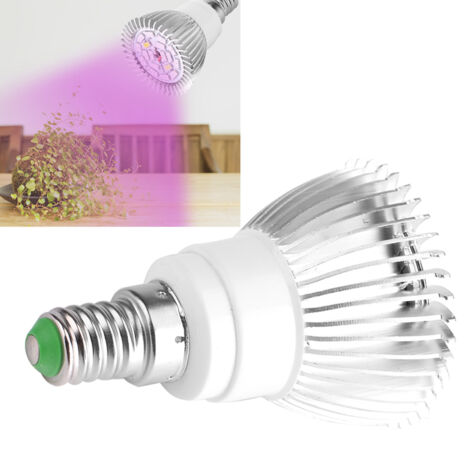 E14 18W Vollspektrum-LED-Pflanzenlampe mit Aluminium-Kühlkörper für Zimmer- und Hydrokulturpflanzen
