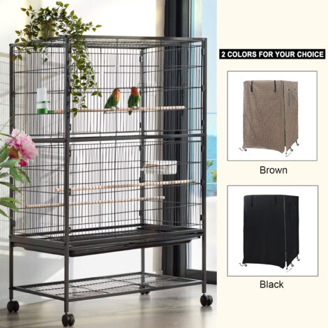 [Käfigabdeckung für Haustiere] Universelle Nachtabdeckung für Vogel-/Tauben-/Papageienkäfige mit Sichtfenster und Belüftungssystem, Größe 38 x 23 x 51 Zoll, wasserdichtes und rutschfestes 210D Oxford-