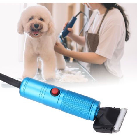 Tierpflege-Schermaschine – Wiederaufladbares Schergerät für Schafe, Ziegen, Hunde und Alpakas – Elektrische Schere mit Etui, 100–240 V US-Stecker, blaues ABS und Edelstahl