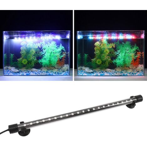 38 cm LED-Aquarienleuchte mit Fernbedienung, Hochleistungs-LEDs, verschiedenen Modi und Unterwasserbeleuchtung für Fische