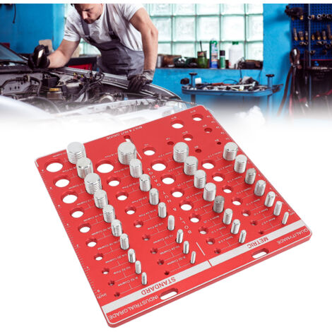 Gewindelehre für Schrauben und Muttern – 34-teilig, Aluminiumlegierung – Hohe Präzision – Abmessungen 20,5 x 20 cm – 1020 g (1/5)