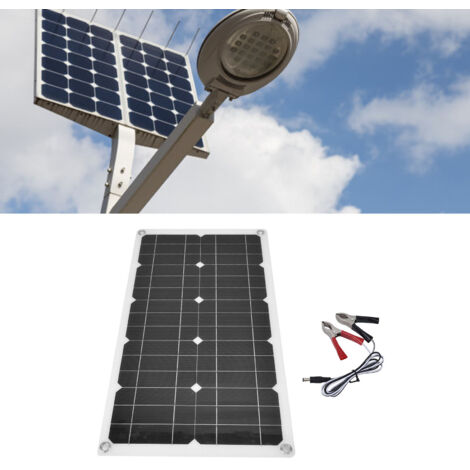 Tragbares 100-W-Solarpanel – 18-V-IP65-Wetterfestes Modell für Auto, Boot und Zuhause, mit USB-Ladegerät und Halterungen.