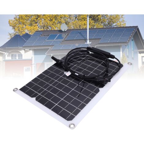 Solarmodul-Set mit Laderegler – 15W/18V IP65 Solarladegerät-Set für Camping und Caravaning aus monokristallinem Silizium-ABS-Material (1/5)