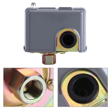 Wasserpumpen-Druckschalter mit zweipoliger Feder, Metall und Kunststoff, ZG1/4", Spannung 110 V/230 V, IP20 (1/5)