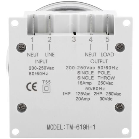 TM-619H-1 16A Wochenprogrammierbarer digitaler Timer für Zeitrelaissteuerung mit Schutzabdeckung