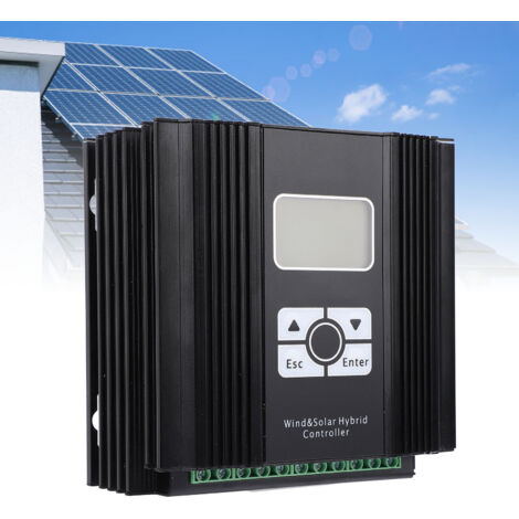 Hybrid-Wind-Solar-Laderegler für 12V/24V-Solaranlagen mit MPPT-Technologie und LCD-Display, intelligenter Regler 400W
