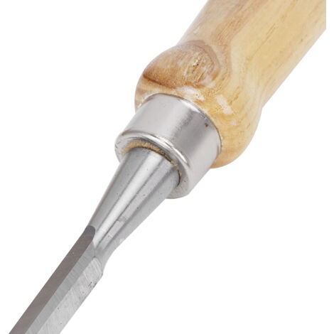 [Holzschnitzset] Set mit 6 professionellen Holzmeißeln aus Chrom-Vanadium-Stahl + Tragetasche & Schutzkappen  Größen 6–20 mm für Baumschnitt und Tischlerarbeiten (1/5)