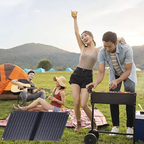 Tragbares 16-W-Solarpanel – monokristallin – IP67 – USB-A & Typ-C für Camping – Solarladegerät (1/5)