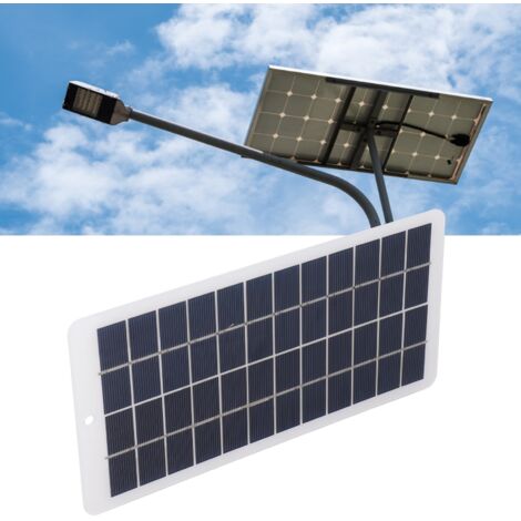 5-W-12-V-Polykristallin-Solarpanel, tragbares Ladegerät, Polysilizium der Güteklasse A, hohe Lichtdurchlässigkeit, 248 x 122 mm, Clip-Schnittstelle (1/5)