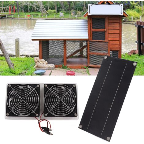 Solar-Lüfterset – Belüftungsset mit IP67 100W 12V monokristallinem Photovoltaikmodul – tragbar, ohne Energiespeicher