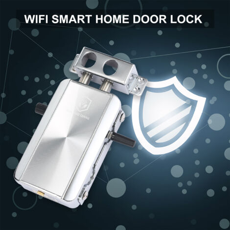 eWelink WLAN-Smart-Schlüssellosschloss mit 4 Fernbedienungen und USB-Adapter Bluetooth-fähiges elektrisches Diebstahlsicherungsschloss aus Edelstahl für Haus/Hotel/Wohnung (1/5)