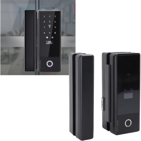 Intelligentes elektronisches Glastürschloss mit Fingerabdruck und WLAN – ABS-Kunststoff und Aluminium für Glastüren und Schiebetüren (1/5)