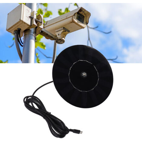 10-W-5-V-Solarpanel – Hoher Wirkungsgrad – Wasserdichte, runde Form – für Außenkameras und LED-Leuchten
