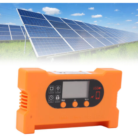 12V/24V 10A Solar-Laderegler mit LCD-Display, direktem DC5521-Anschluss und USB/Typ-C-Schnellladefunktion für Lithium-Ionen-Akkus (1/5)