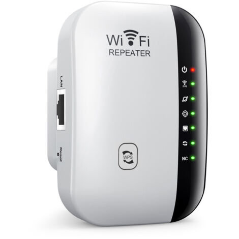 300M WLAN-Verstärker-Repeater mit 7 LEDs, Signalverstärker, WLAN-Extender, Ethernet-Anschluss, Schnellinstallation, AP-Repeater mit 2 Modi (1/4)
