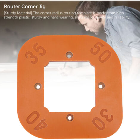 Eckradius-Schablone R35/R40/R45/R50 – CNC-gefräst Aus Aluminium, Mit Positionierungsblöcken, Für Fräs- & Holzbearbeitungsprojekte