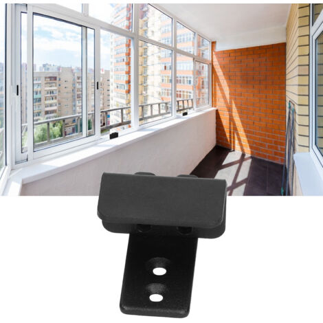 Fensterstopper aus Kohlenstoffstahl, schwarzer Schwenkstopper für flach öffnende Fenster, Wohnaccessoire mit 2 Schrauben und 2 Dübeln