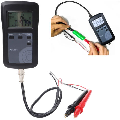4-adriges digitales Batterietestgerät mit Innenwiderstandsmessung für Li-Ion-, Ni-MH- und NiCd-Akkus – Spannungs- und Widerstandsanalysator für wiederaufladbare Akkus (1/5)