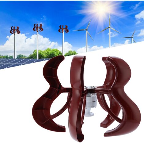 [Windgenerator-Zubehörset] 800W/24V Vertikalachsen-Windgenerator-Set – Hohe Leistung, Aluminiumlegierung/Nylonfaser-Baugruppe, 5 Kürbisflügel, Doppellager