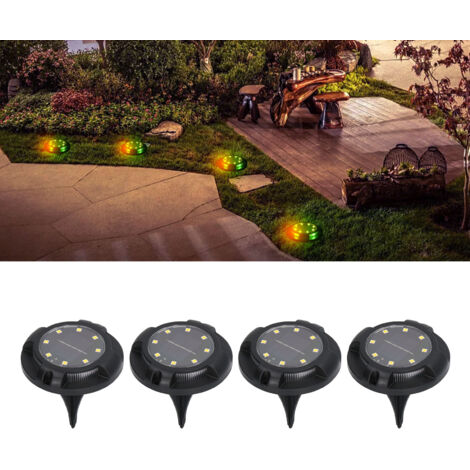 Solar-Gartenleuchten, 4er-Set, 5-W-LED-Beleuchtung, IP65, regen- und staubgeschützt, sanftes und farbenfrohes Licht (1/5)