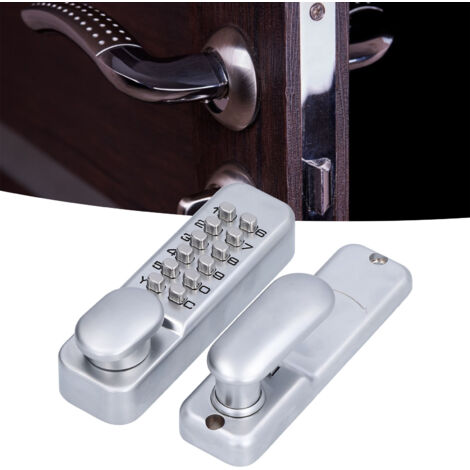 Wasserdichte mechanische Zahlenschlösser aus Zinklegierung, 142 x 42 mm, einbruchsichere Pro-Serie für Büro- und Wohnungstüren, 1–11-stelliger Zahlencode, schwarze Frontplatte, einfache Montage, keine