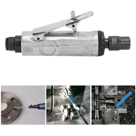 Pneumatischer Druckluft-Geradschleifer 1/4" Mini-Zinklegierungsschleifmaschine zum Schleifen, Polieren und Gravieren, 22.000 U/min, eingebauter Regler, 90 PSI Druck, 467 g leicht, für den Heimgebrauch