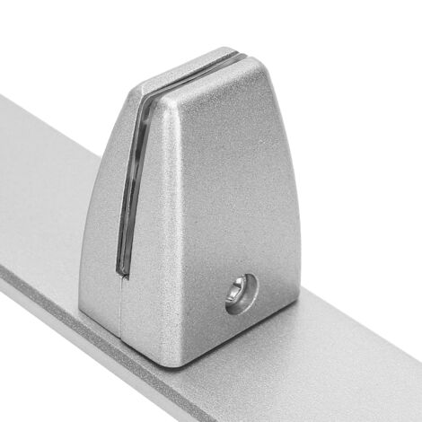 Verstellbare Tischaufhängung – Rutschfeste Tischplatten-Trennwandhalterung aus Aluminium – Bohrfreie Montageklemme (Silbernes Aluminium, 267 g, 200 x 50 x 7 mm, 7 Stück) (1/5)