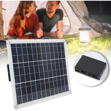15-W-IP65-monokristallines Solarmodul mit USB- und Typ-C-Anschlüssen für Sicherheitskameras und intelligente Tore (1/5)