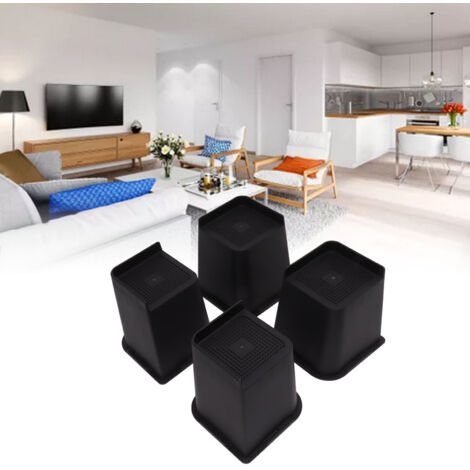 Möbelfüße: 6-Zoll-ABS-Erhöhungsblöcke (4 Stück) für Stühle, Sofas und Betten (1/5)