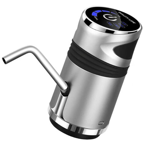 Automatische elektrische Wasserpumpe mit Schlauch aus Edelstahl 304 und 1500-mAh-Akku für Kanister, USB-aufladbar, kompaktes Design für Büro/Zuhause
