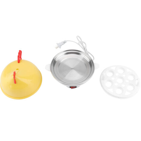 Multifunktionaler elektrischer Eierkarton, gelbes ABS, 350 W, 15 x 16 cm (375 g), mit Edelstahl-Eierschale (1/5)