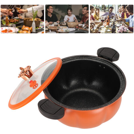 8-Liter-Multifunktions-Mikro-Schnellkochtopf mit Antihaftbeschichtung, orange, mit transparentem Deckel für schnelles und sparsames Kochen (1/5)