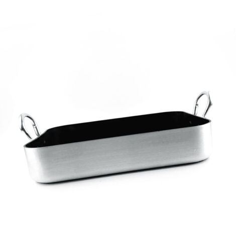 Multifunktionale rechteckige Antihaft-Bratpfanne – Flache Aluminiumlegierung mit Doppelgriff – 40 x 30 cm für private und professionelle Küchen (1/5)