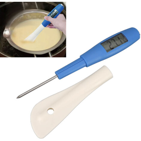 Integriertes Silikonspatel-Thermometer mit 160-mAh-Batterie und präzisem Messbereich von -50 bis 300 °C, für Schokolade, Marmelade und zum Kochen. (1/5)