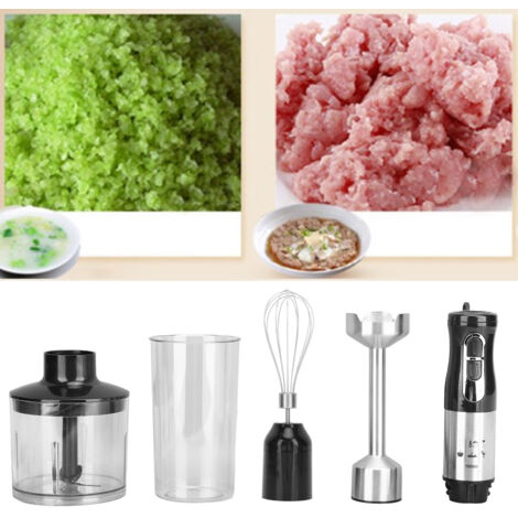 4-in-1-Standmixer  1000-W-Stabmixer  Mixer, Pürierstab und Zerkleinerer  Edelstahlklingen  Französische Küche