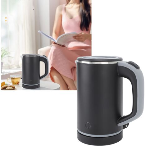 Doppelwandiger, isolierter Wasserkocher aus Edelstahl, 800 ml Schwarzes Design, 110 V, 60 Hz, für amerikanische Kochfelder (1/5)