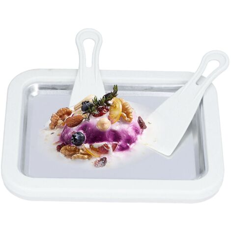 Kabelloser Instant-Eisbereiter – Mini-Frozen-Yogurt- und Fruchtrollen-Maschine – für den Heimgebrauch, Weiß, ABS und Edelstahl 304, 800 g, mit 2 Spateln