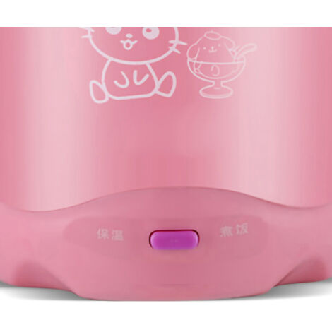 Mini-Reiskocher [Mini-Kocher] Tragbarer Getreidekocher, Reise-Reiskocher, Multikocher für Suppen, Eintöpfe, Haferflocken, Rosa, 1-60 Stück