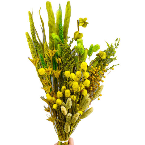 [D12 Trockenblumenstrauß] Fertig gebundener Strauß, natürliche Wohnzimmerdekoration, echte luftgetrocknete Blumen, gemischtes Geschenk (1/5)