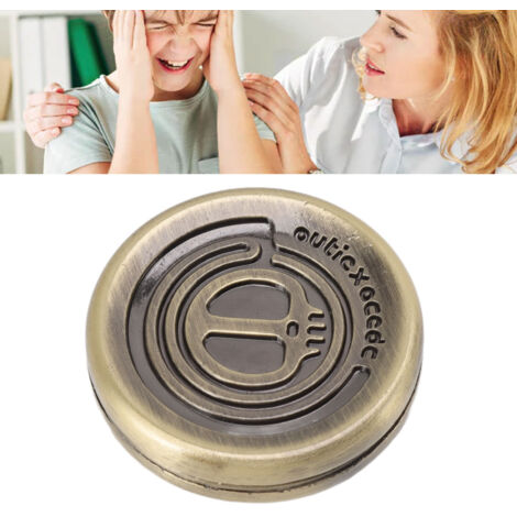EDC Push Slider Devil – Rotierender Magnetschieber zur Entspannung, Mini-Anti-Stress-Spielzeug aus Edelstahl, 39 x 39 x 10 mm, 52 g, für Erwachsene, Taschenformat