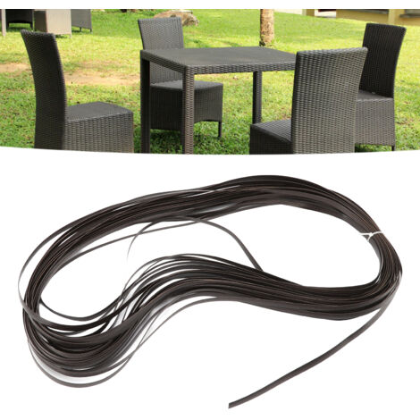 Reparaturset für synthetisches Rattan, dunkelbraunes, doppelseitiges Kunststoffmaterial für Gartenmöbel, Stühle, Tische, Sofas