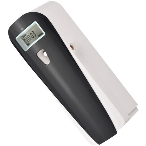 Programmierbarer automatischer Lufterfrischer mit LCD-Display, 415 ml Fassungsvermögen, Wand-/Tischmontage, schwarzes ABS-Gehäuse für Zuhause/Hotel/Büro