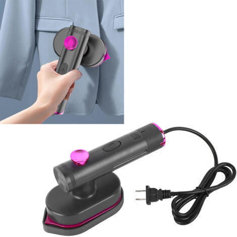 Tragbares Handbügeleisen, 2 Betriebsmodi (Trocken/Dampf), 425 g, ABS, 4 Dampfzonen, Drehknopf, inklusive Bügelbrett, grau