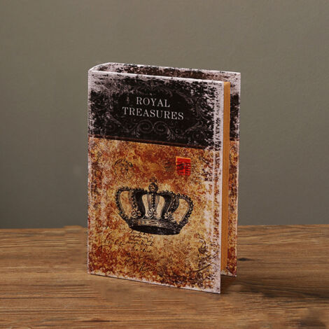 Dekorative Vintage-Box aus Holzverbundwerkstoff, Buchimitat, Schmuckkästchen für Geschenke und Aufbewahrung, Royal Treasures, 24 x 17 x 6 cm (1/5)