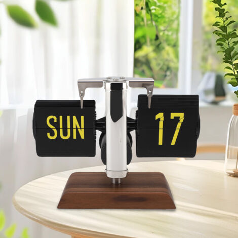 Automatischer Klappwecker, 2600 mAh, 12-Stunden-Zifferblatt, große Ziffern, minimalistischer Retro-Stil, luxuriöser Digital-Klappwecker für Zuhause, Büro oder Café, 200 x 160 mm (1/5)
